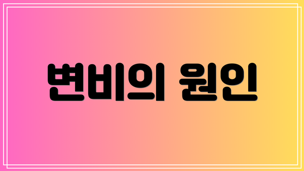 변비의 원인