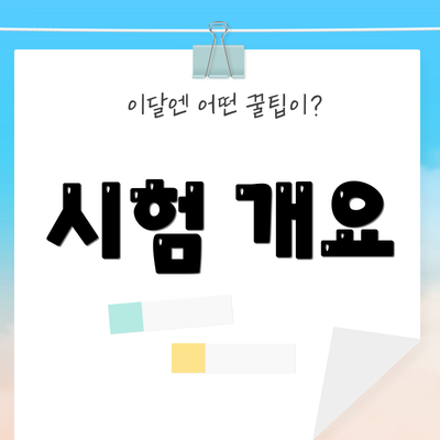 시험 개요