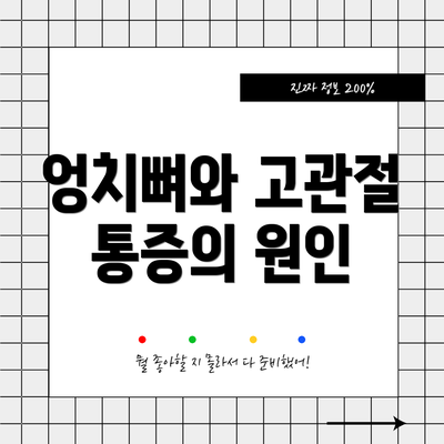 엉치뼈와 고관절 통증의 원인