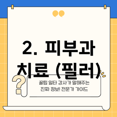 2. 피부과 치료 (필러)