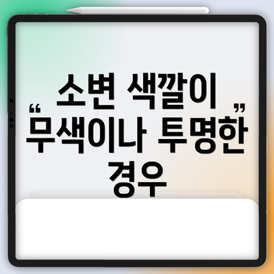 소변 색깔이 무색이나 투명한 경우