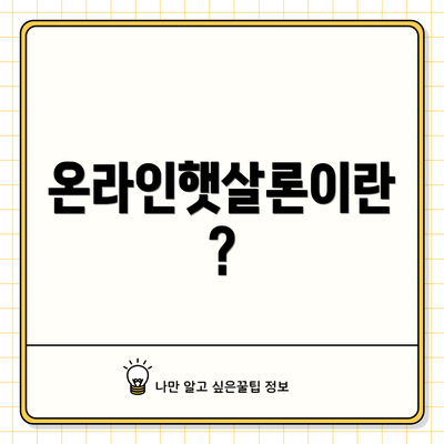 온라인햇살론이란?