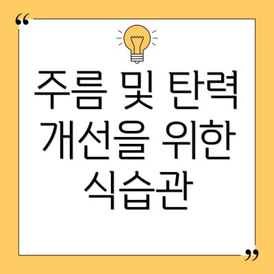 주름 및 탄력 개선을 위한 식습관