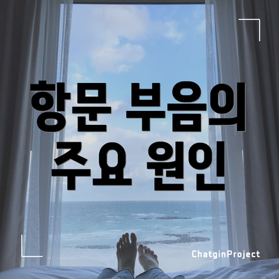 항문 부음의 주요 원인