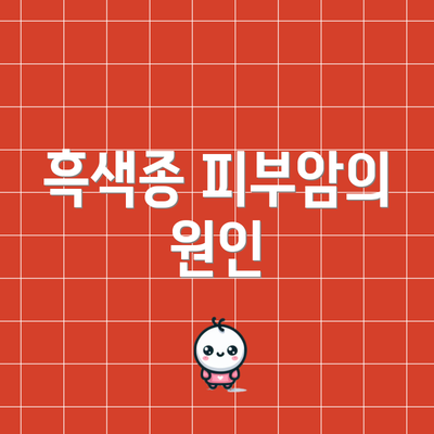 흑색종 피부암의 원인