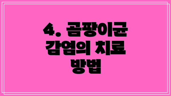 4. 곰팡이균 감염의 치료 방법