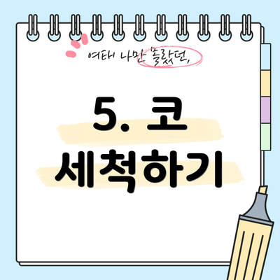 5. 코 세척하기