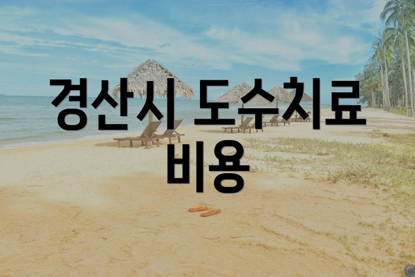 경산시 도수치료 비용
