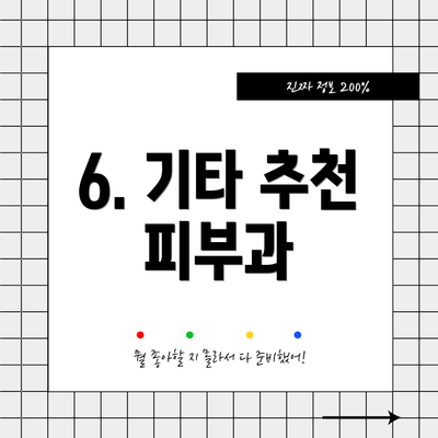6. 기타 추천 피부과