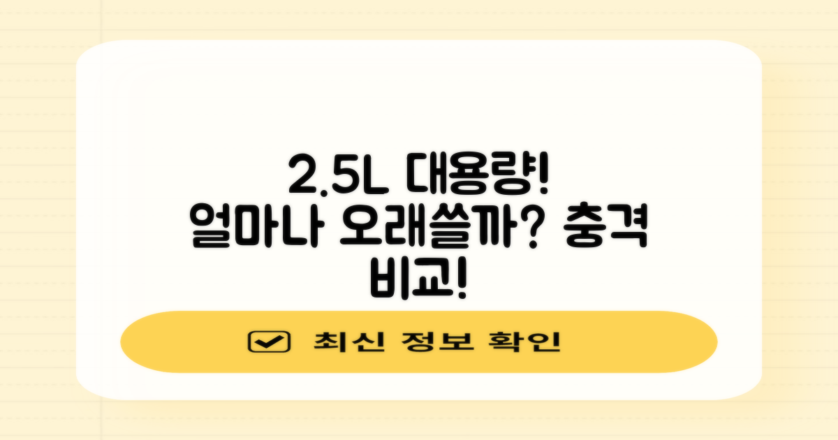 2.5L 대용량, 얼마나 오래 쓸까?