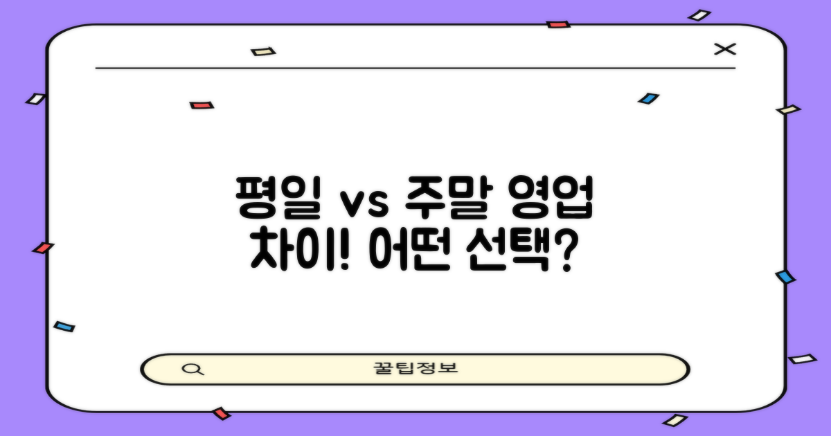 평일 vs 주말 영업 차이