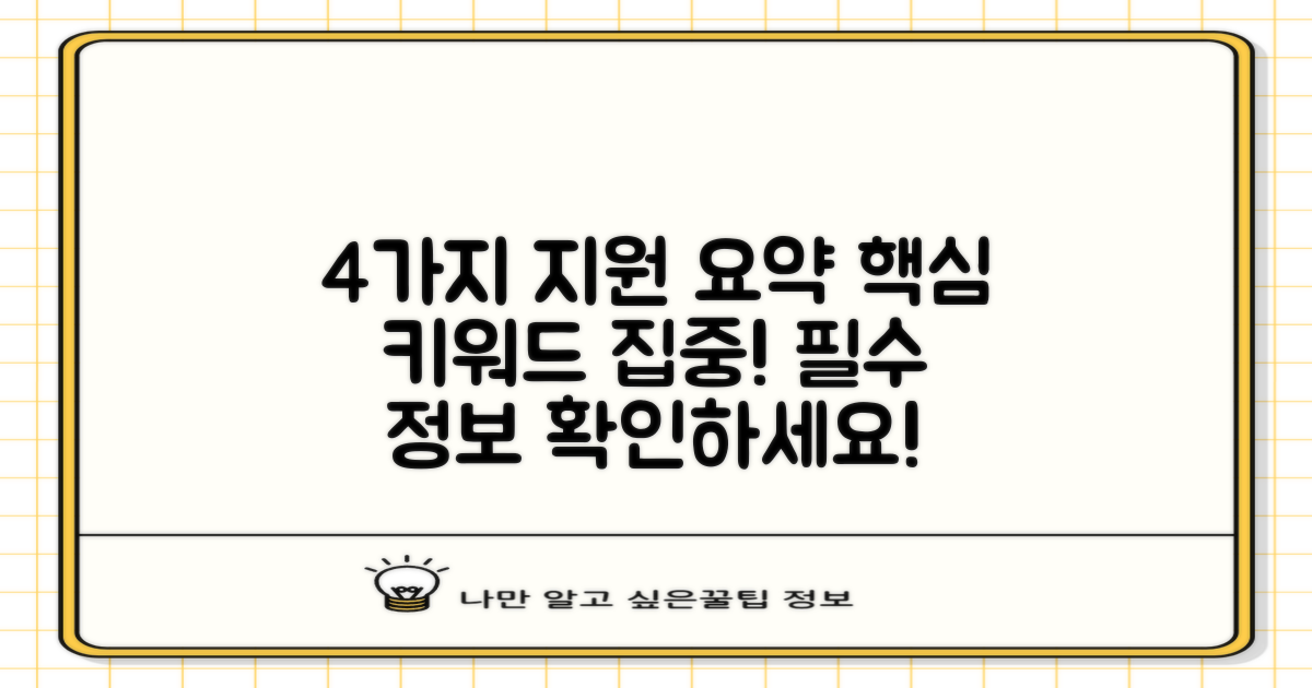 4가지 지원 항목 요약