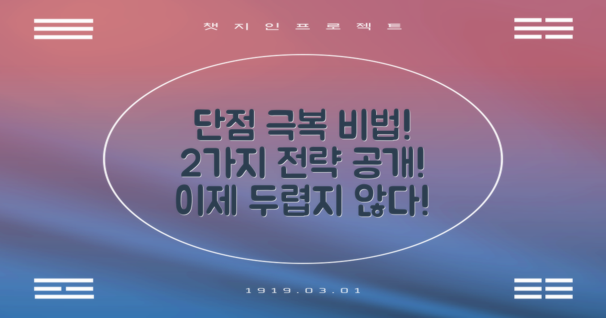 2가지 단점 극복 전략