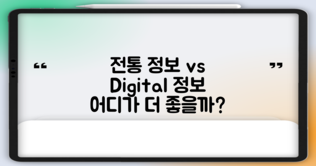 전통적 정보 vs 디지털 정보