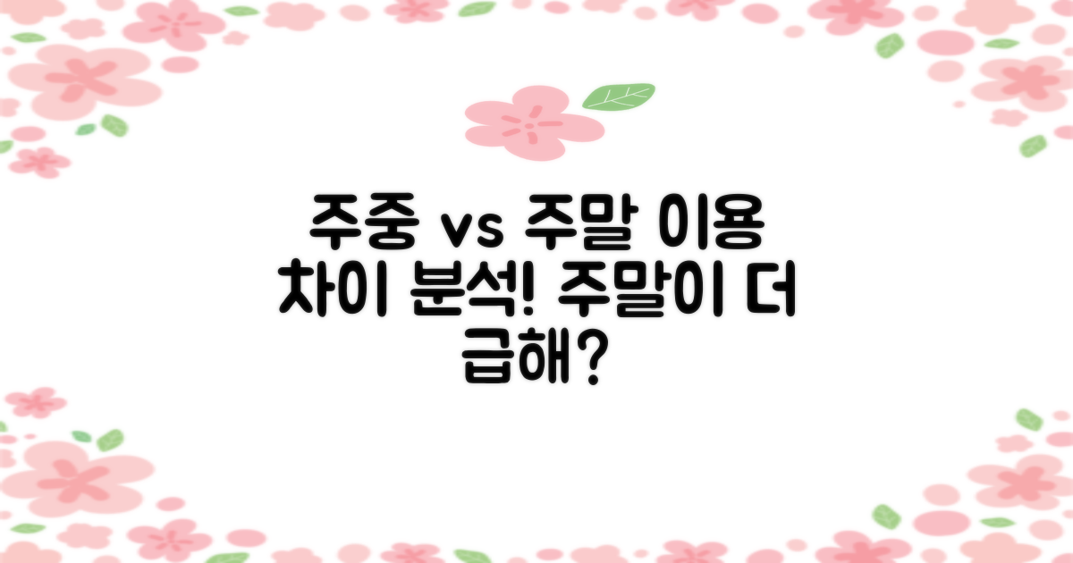 주중 vs 주말 이용 차이