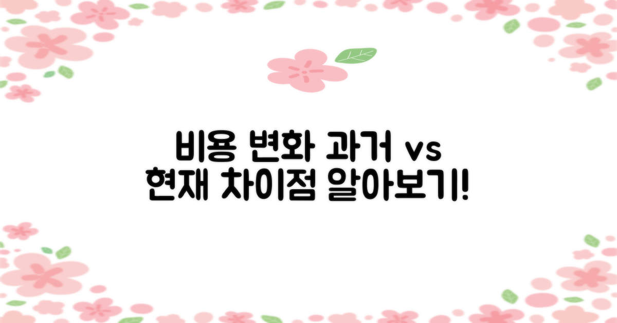 과거와 현재 비용 차이