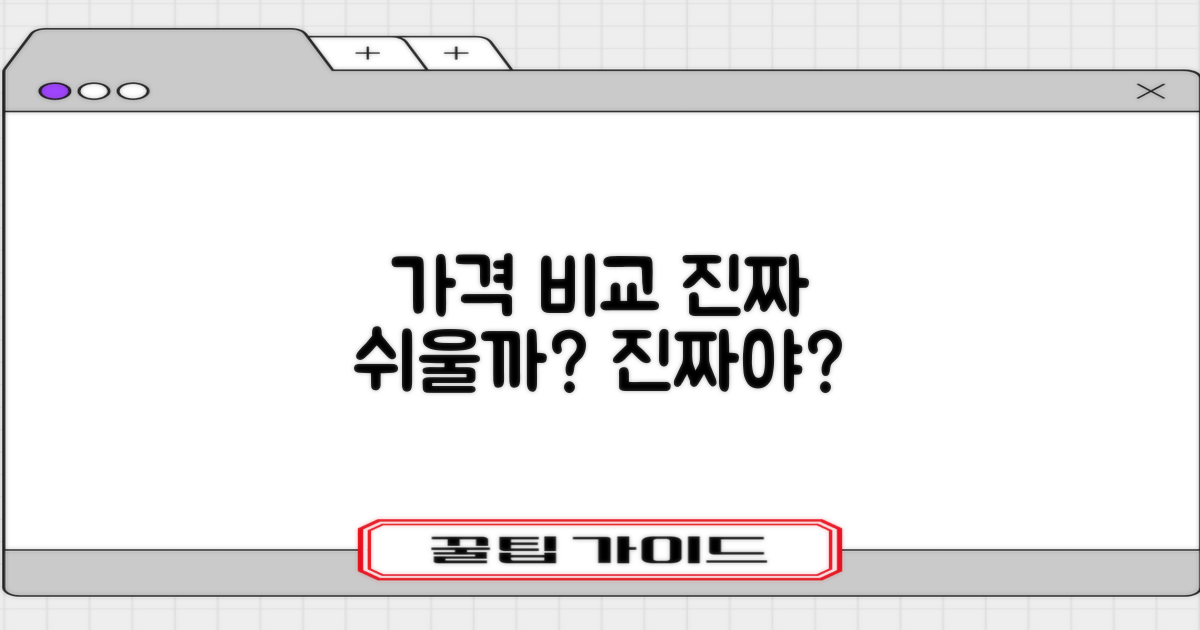 가격 비교, 정말 쉬울까요?