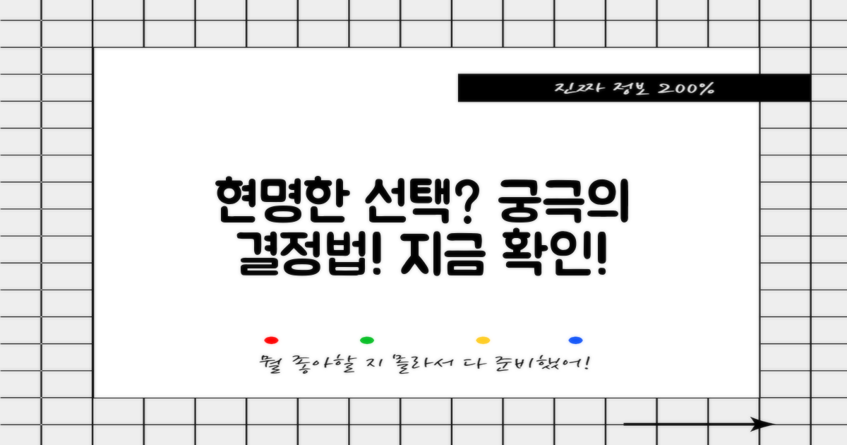 현명한 선택, 어떻게 할까요?