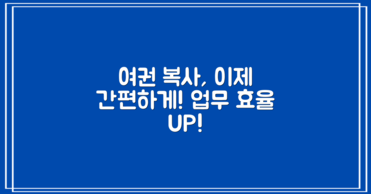 여권, 복사 업무 효율